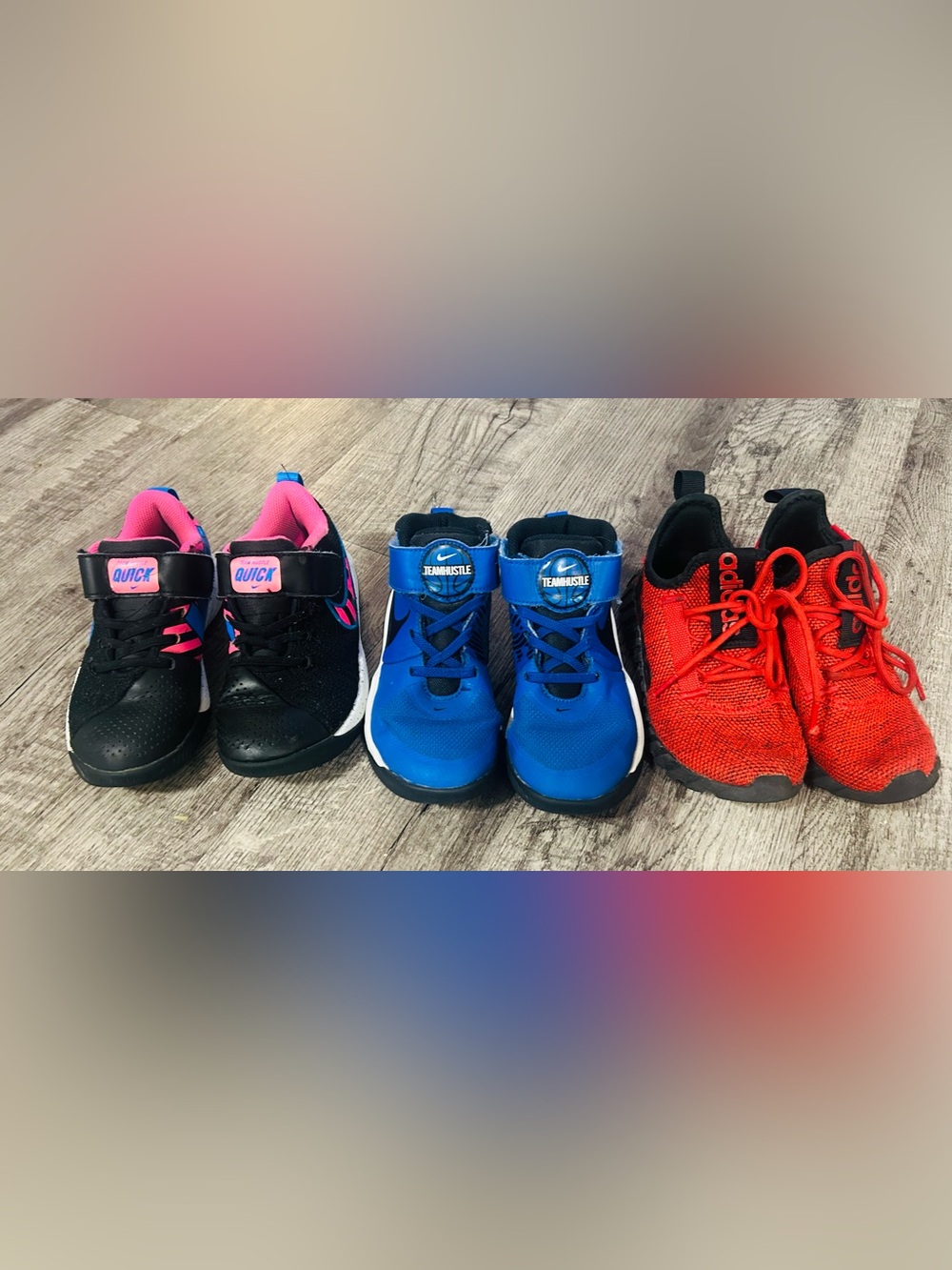 Boy size 13c shoe bundle 2 Nike/ 1 adidas